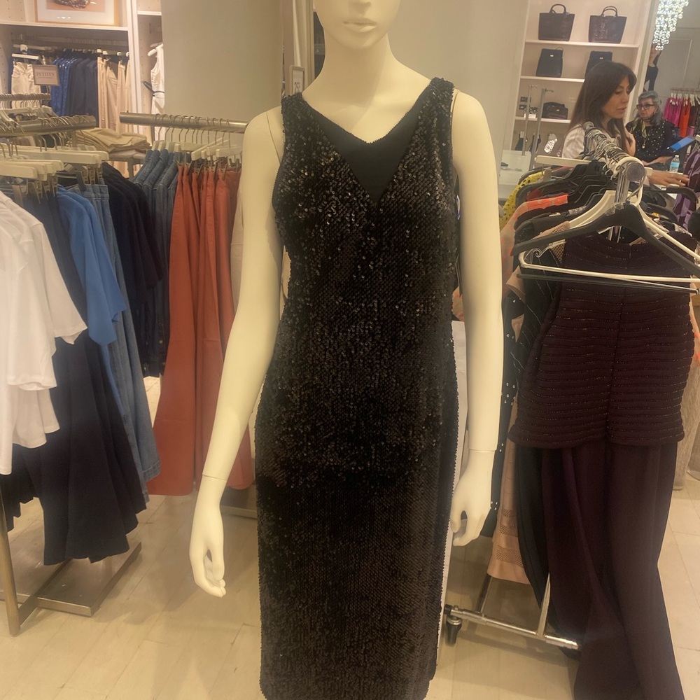 NWT| NIC + ZOE | Black Sequin Dress – Sparkling & Elegant, Size 6